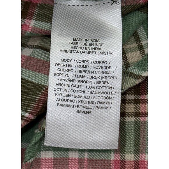 LRL Ralph Lauren Green and Pink Plaid Flannel Belted Shirt Dress 22W NWT - Picture 7 of 9